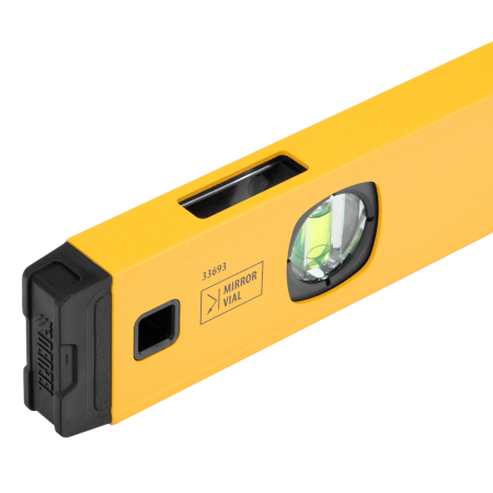 Уровень алюминиевый DENZEL магнит., фрезерованный, 3 глазка (1 зеркал.), 0,5 мм/м, 1000 мм