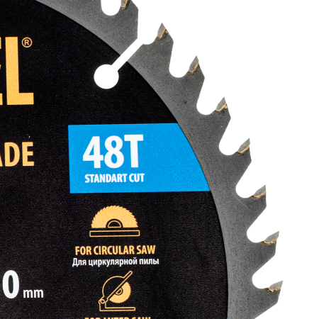 Пильный диск по дереву DENZEL ф200 х 30 мм, 48 зубьев