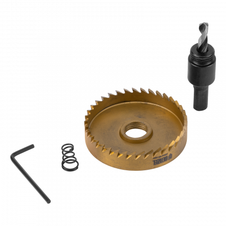 Коронка по металлу DENZEL 724121, 65 мм, HSS, нитридтитановое покрытие