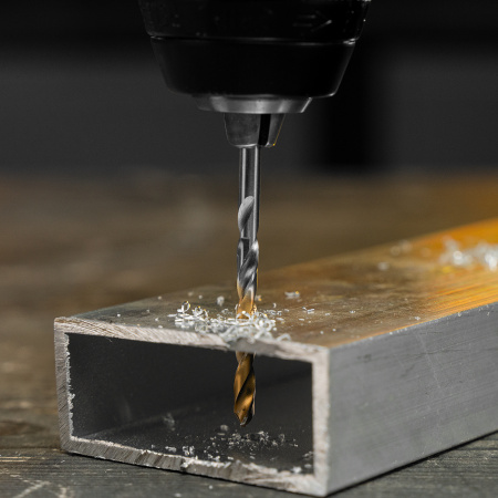 Сверло спиральное по металлу DENZEL 4 x 75 мм, Р6М5, Golden Tip