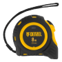 Рулетка DENZEL 8м х 25мм, обрезиненный корпус, автоматическая фиксация