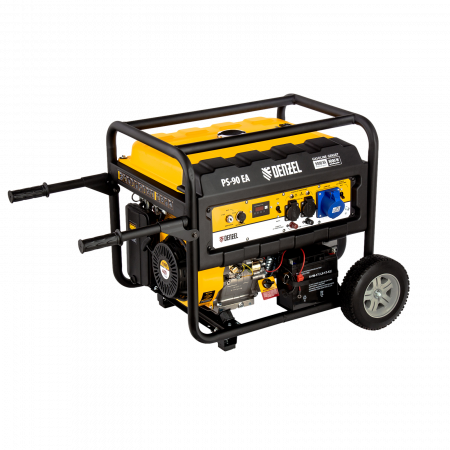 Генератор бензиновый DENZEL PS 90 EA, 9.0 кВт, 230В, 25 л, электростартер