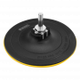 Тарелка опорная для дрели и УШМ DENZEL с липучкой, 125 мм, твердая, с адаптером c М14 на d8