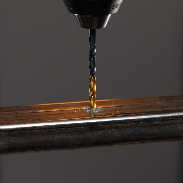 Набор сверл по металлу DENZEL 1-10 мм, HSS-Tin, Golden Tip, 10 шт