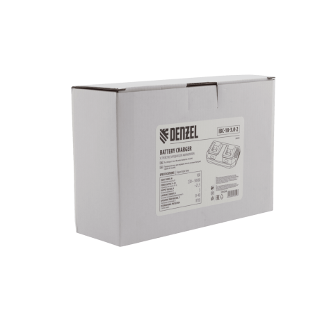 Зарядное устройство на 2 аккумулятора DENZEL IBC-18-3.0-2, Li-Ion, 18В, 3.0 А