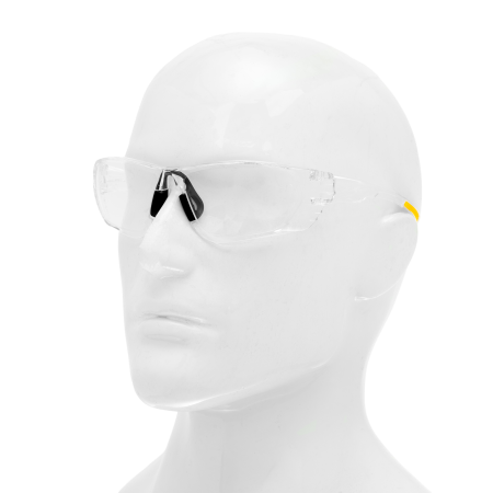Очки защитные DENZEL открытые, поликарбонатные, прозрачная линза