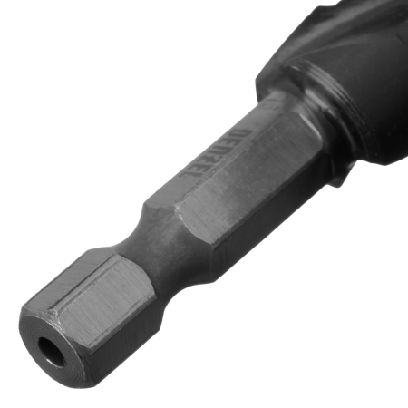 Сверло ступенчатое DENZEL 4-5-6-7-8-9-10-11-12 мм, Р6М5, 6-гр. хвостовик