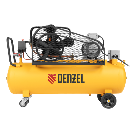 Компрессор воздушный DENZEL BCW3000-T/100, 3.0 кВт, ременный привод, 100 литров, 520 л/мин