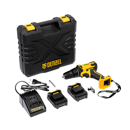 Дрель-шуруповерт аккумуляторная DENZEL CDL-12-02BM, Li-Ion, 12 В, 2 акк.