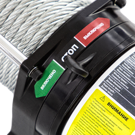 Лебедка автомобильная электрическая DENZEL LB-3000.3.6 т, 3.4 кВт, 12В