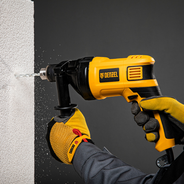 Ударная дрель DENZEL ID-850, 850 Вт, 0-3000 об/мин, 48000 уд/мин