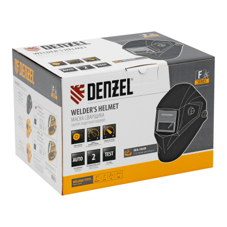Щиток защитный лицевой DENZEL (маска сварщика) F9, см. окно 100x60, Real Color, DIN 4-8/9-13