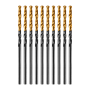 Сверло по металлу DENZEL 2 мм, HSS-Tin, Golden Tip, 10 шт.