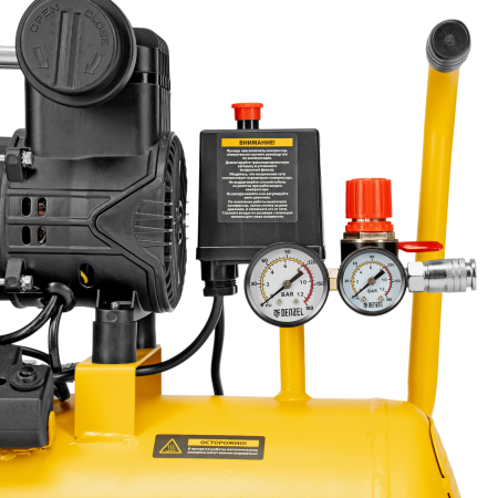 Компрессор безмасл. малошумный DENZEL DLP-950/24, 950Вт,24 л, 2850 об/мин, 170 л/мин