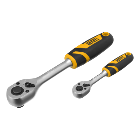 Набор инструментов DENZEL 1/2", 1/4", CrV, S2, пластиковый кейс, 84 предмета