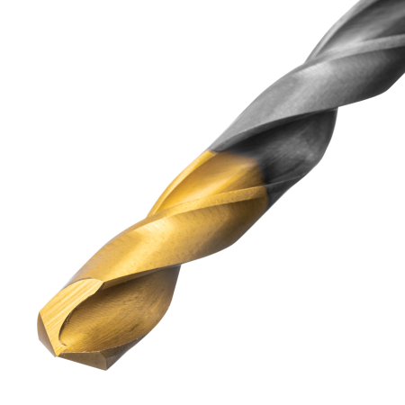 Набор сверл по металлу DENZEL, 1-10 мм, Р6М5-TiN, Golden Tip, 10 шт