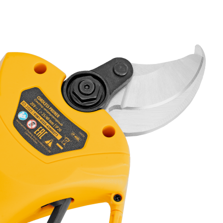 Секатор аккумуляторный, бесщет. DENZEL, CP-40BL, Li-Ion, 20 В, лезвия SK5