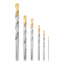 Набор сверл по металлу DENZEL, 2-8 мм, Р6М5-TiN, Golden Tip, 6 шт