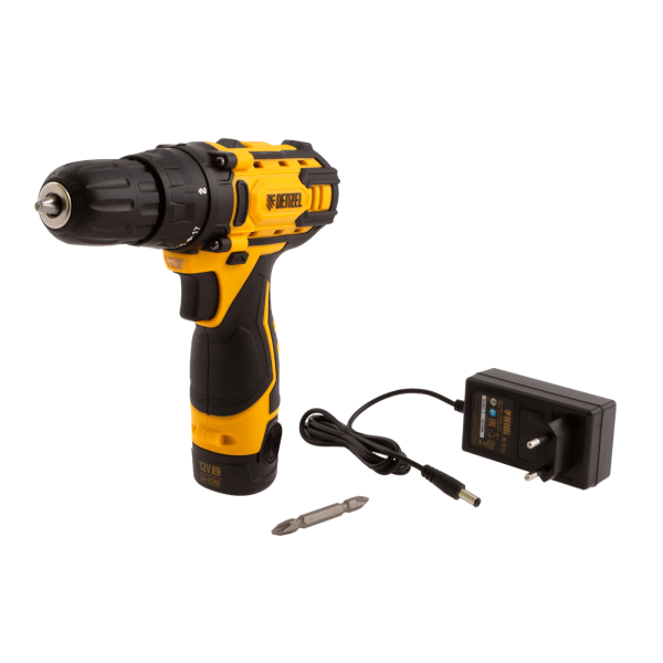 Дрель-шуруповерт аккумуляторная DENZEL CDL-12CB, Li-Ion, 12 В, 1 АКБ