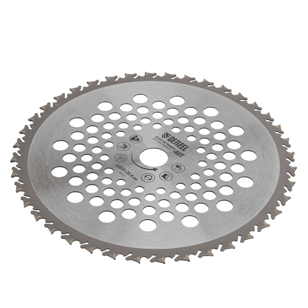 Диск для триммера DENZEL 255 х 25,4 40 зубов, Anti-Kick