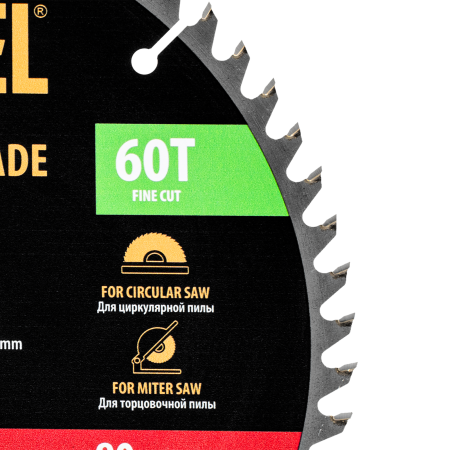 Пильный диск по дереву DENZEL ф235 х 30 мм, 60 зубьев