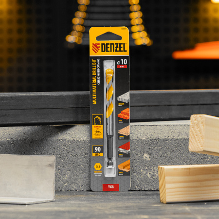 Сверло универсальное DENZEL, Multi cut, 10 мм