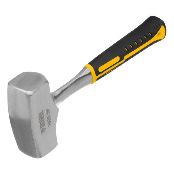 Кувалда DENZEL 2 кг, цельнометаллическая, двухкомпонентная рукоятка