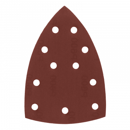 Треугольник абразивный на ворc. подложке под "липучку", перф., P 600, 150х150х100 мм, 5 шт. Denzel