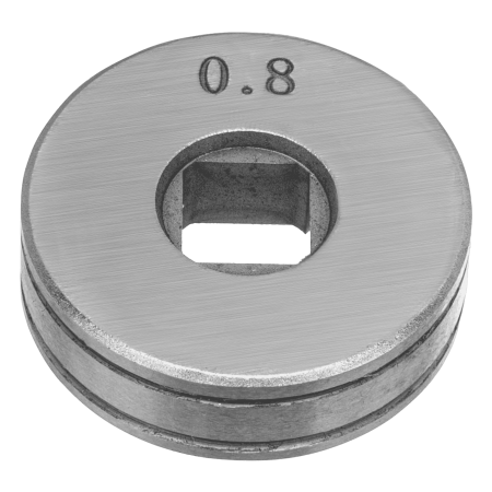 Подающий ролик DENZEL V профиль под стальную проволоку 0,8-1мм, посадка квадрат, 2 шт