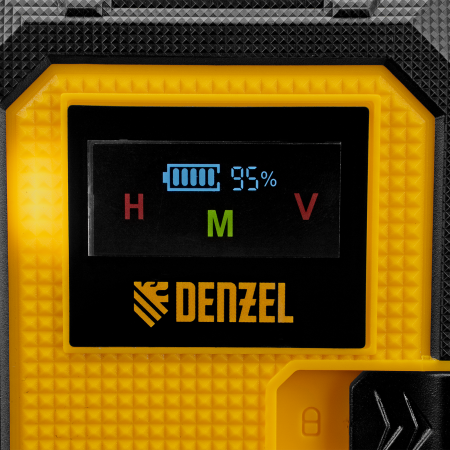 Лазерный уровень мультипризменный DENZEL DLV-360-4C, 30 м, зеленый луч, Li-Ion 2,4 Aч, кейс