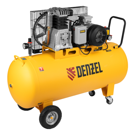 Компрессор воздушный DENZEL BCI3000-T/200, 3.0 кВт, ременный привод, 200 литров, 530 л/мин
