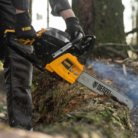 Пила цепная бензиновая DENZEL DGS-4516, шина 40 см, 3 л.с, шаг 3/8, 57 звеньев