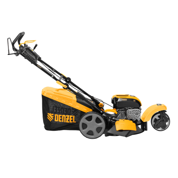 Газонокосилка бензиновая DENZEL GLT-460SP-T, Trike 150 см3, 46 см, привод, панель, 60л Газонокосилка бензиновая DENZEL GLT-460SP-T, Trike 150 см3, 46 см, привод, панель, 60л