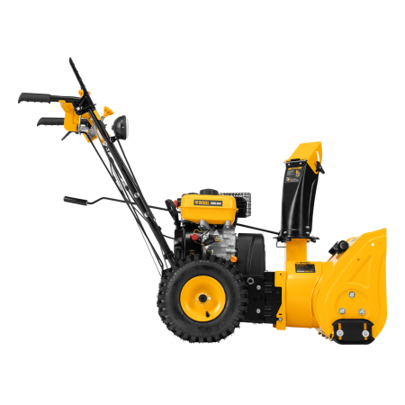 Гибридная снегоуборочная машина DENZEL с функц. подметания SWB-800, 212 сс, руч. старт, 2 насадки