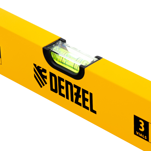 Уровень алюминиевый DENZEL 33681, 600 мм, 3 глазка, фрезерованный