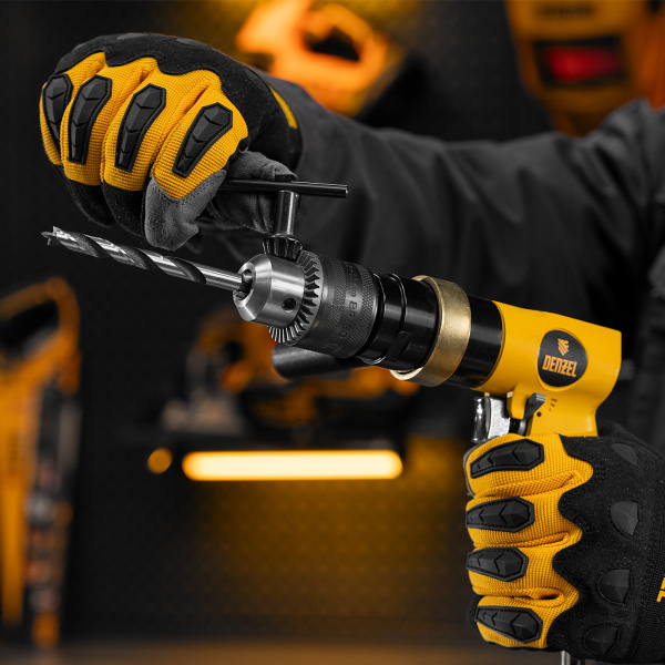 Дрель пневматическая DENZEL PD500, 500 об/мин, 114 л/мин, 13 мм