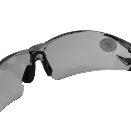 Очки защитные DENZEL открытые, поликарбонатные, дымчатая линза, 2х комп.дужки