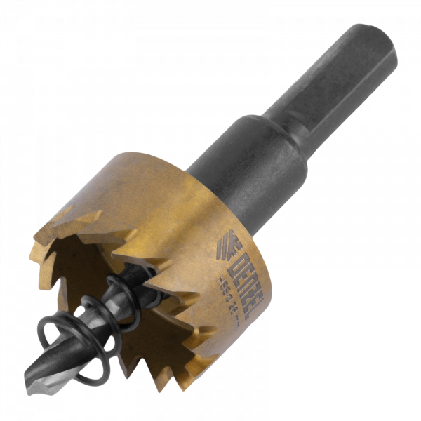 Коронка по металлу DENZEL 724105, 26 мм, HSS, нитридтитановое покрытие