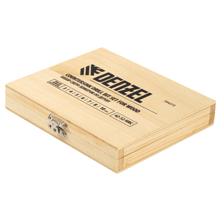 Набор сверл зенкеров по дереву DENZEL 3-10 мм, 7 шт