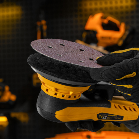 Машина шлифовальная орбитальная бесщет DENZEL OS-150-BL, 350 Вт, 4000-10000 об/мин