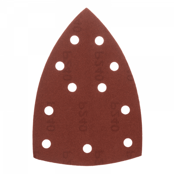 Треугольник абразивный на ворc. подложке под "липучку", перф., P 240, 150х150х100 мм, 5 шт. Denzel