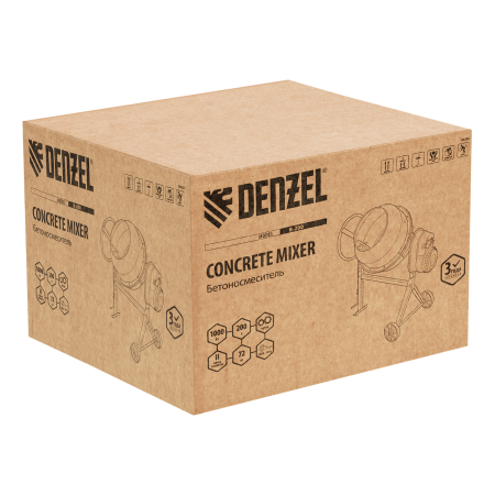 Бетоносмеситель DENZEL B-200, 1000 Вт, 200 л