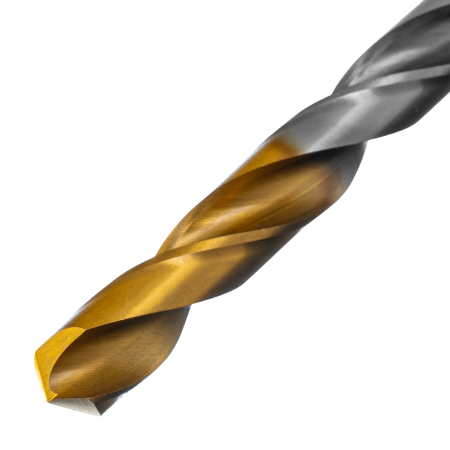 Сверло спиральное по металлу DENZEL 9 x 125 мм, Р6М5, Golden Tip