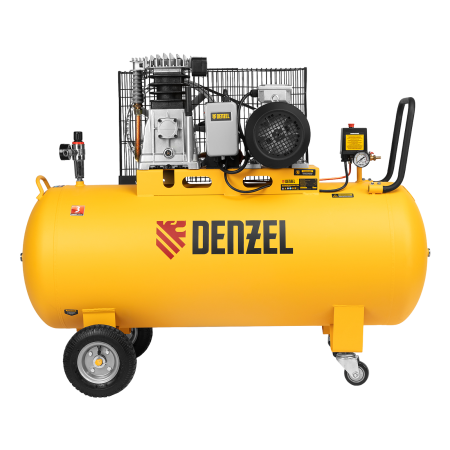 Компрессор воздушный DENZEL BCI3000-T/200, 3.0 кВт, ременный привод, 200 литров, 530 л/мин