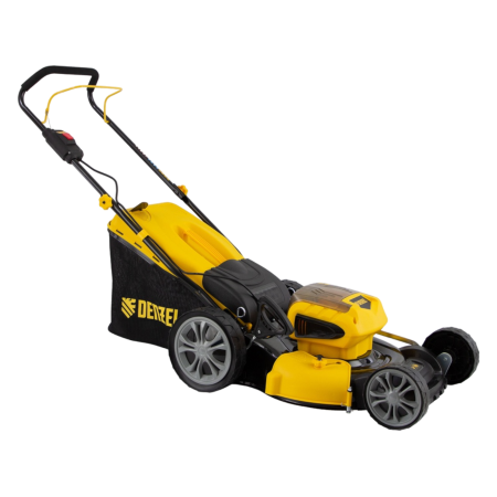 Газонокосилка аккумуляторная бесщеточная RLM450-36, Li-ion, 36 В, 4 Ач, 450 мм, травосборник 40 л Denzel