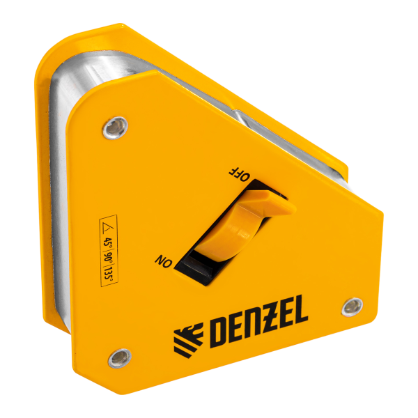 Фиксатор магнитный DENZEL отключаемый для сварочных работ усилие 30 LB, 45х90 град.