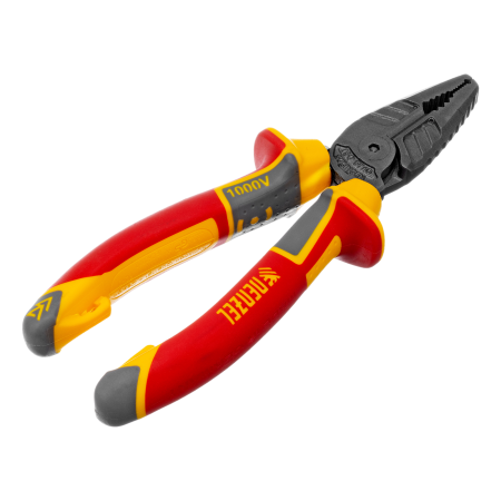 Плоскогубцы комбинированные DENZEL диэлектрические трехкомпонентные рукоятки до 1000 В, 165 мм