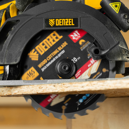 Пильный диск по дереву DENZEL ф165 х 20 мм, 24 зубьев, тонкий