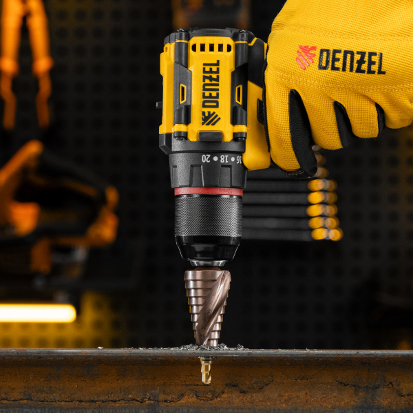 Сверло ступенчатое DENZEL, 6-8-10-12-14-16-18-20-22-24-26-28-30мм, Р6М5К5, 6-гр. хвостовик