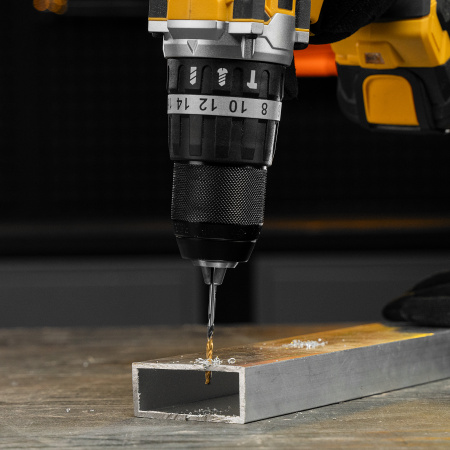 Сверло спиральное по металлу DENZEL 3,2 x 65 мм, Р6М5, Golden Tip, многогранная заточка, 2шт.